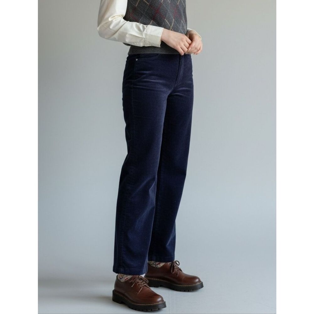 Babaton Navy Corduroy Pants